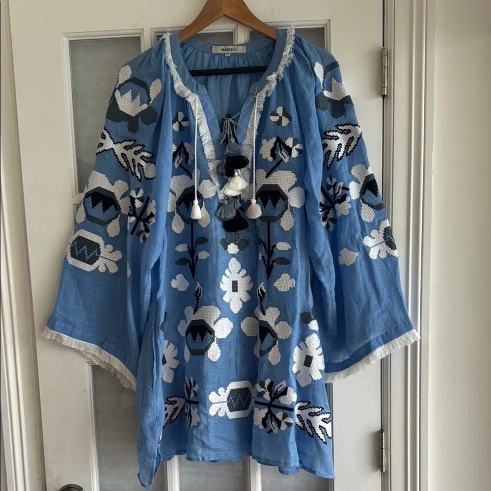 Eleven March 11 Dress 100% Linen XS
Pullover Mini Boho Travel Pockets - Picture 7 of 14